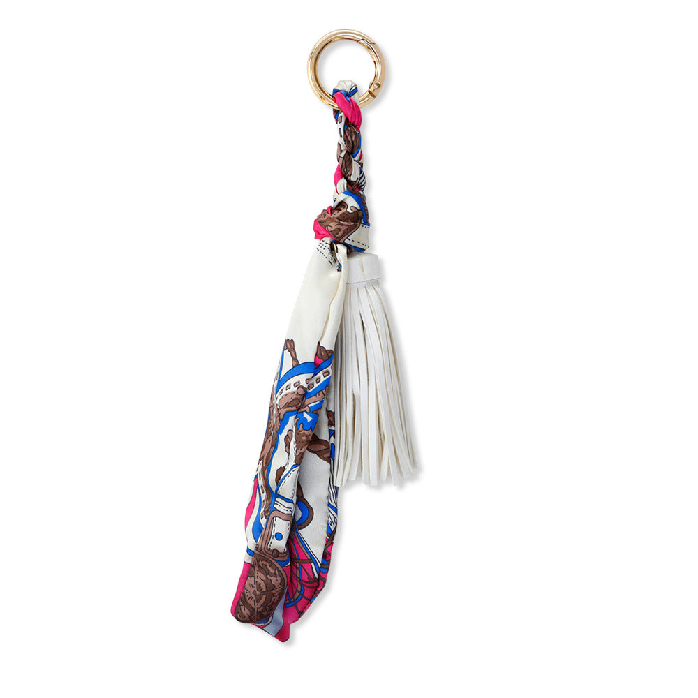 Wholesale PU Tassel Ethnic Keychain